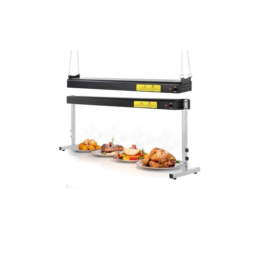 48 Inch Commercial Food Heat Lamp 1350W Dual Use Standing Hanging Buffet Warmer